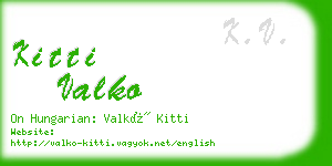 kitti valko business card